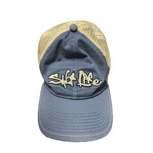 Salt Life Hat Cap Snap Back Youth Boy Blue Mesh Fishing Outdoor Adjustable